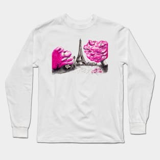 Hand painted Paris landscape Long Sleeve T-Shirt